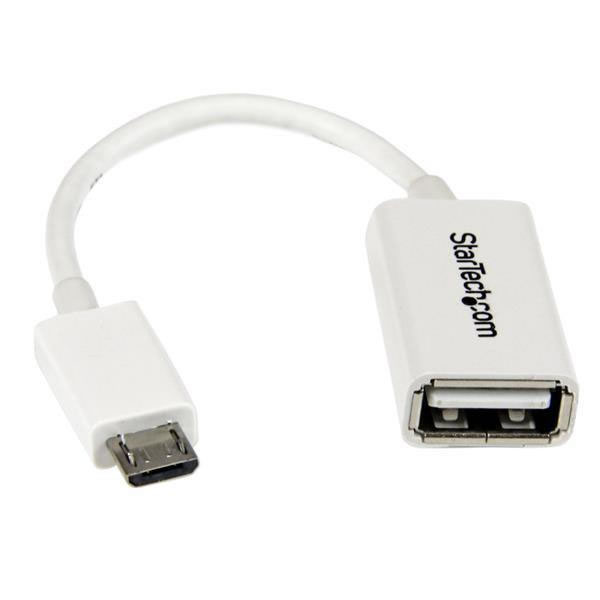 Startech Cable Adaptador Micro Usb A Usb Otg Blanco